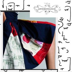 Anthropologie Artsy Doodle Skirt by Lithe size 10